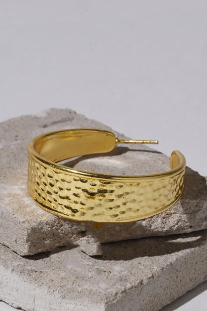 Hailey Textured Hoops 