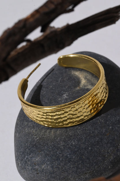 Hailey Textured Hoops 