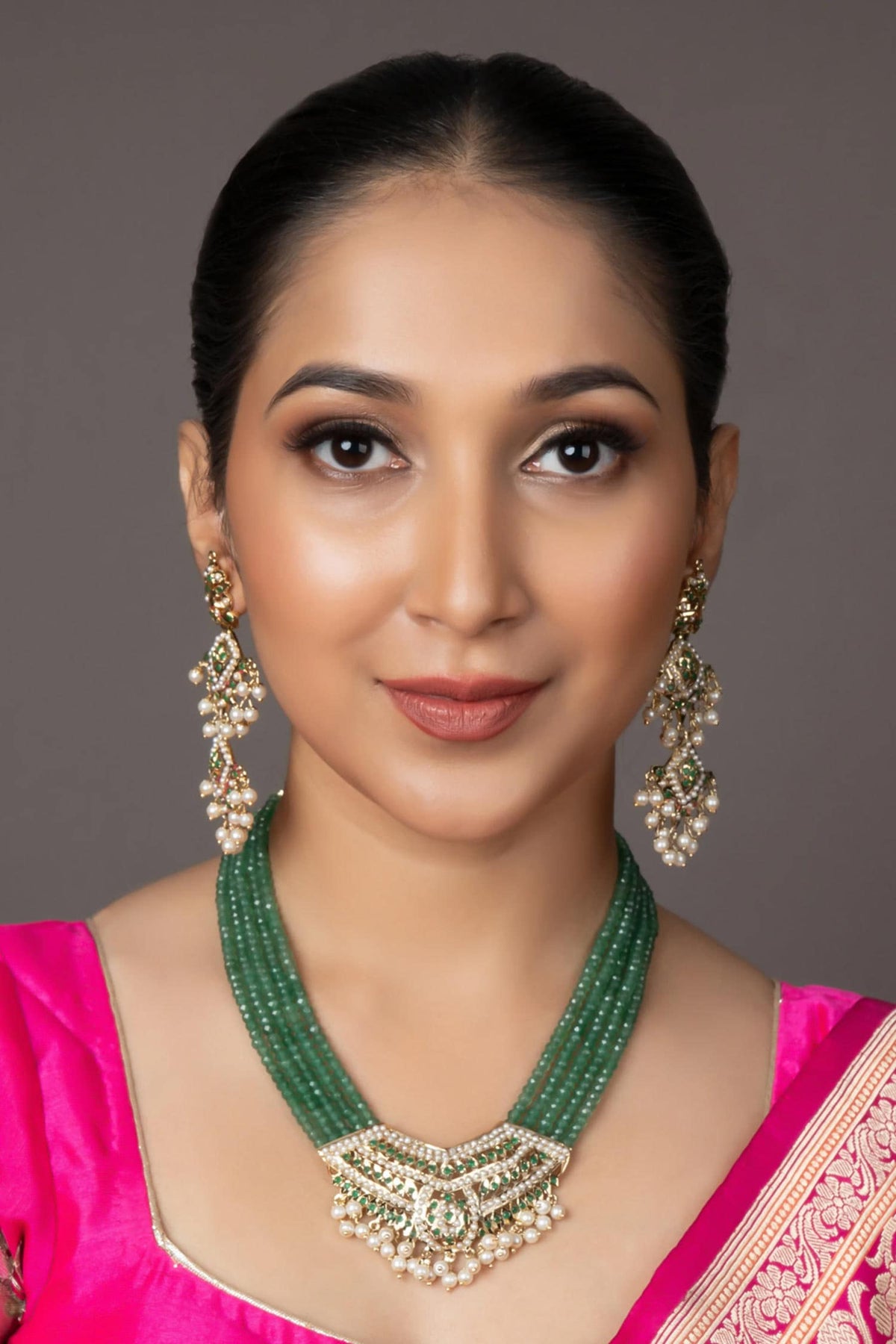 Tanmaniya Bead Embellished Necklace Set 