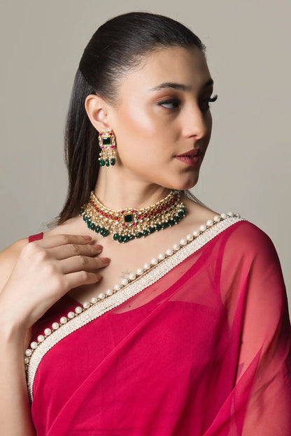 Sameera Kundan Embellished Choker Set 