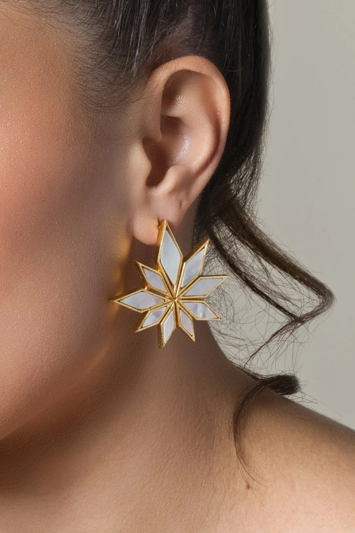 Stellar Shell Pearl Embellished Studs 