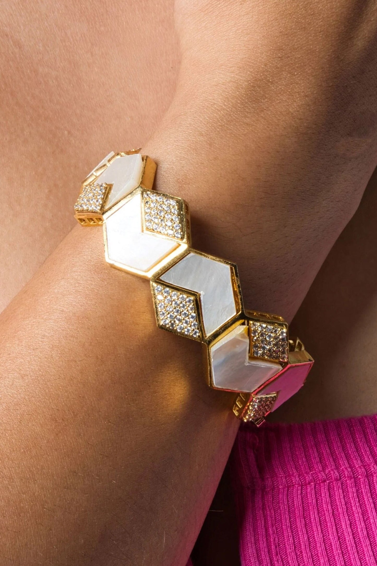 Hexagonal Shaped Bangle 