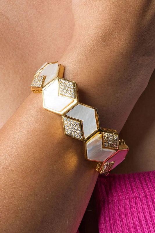 Hexagonal Shaped Bangle 