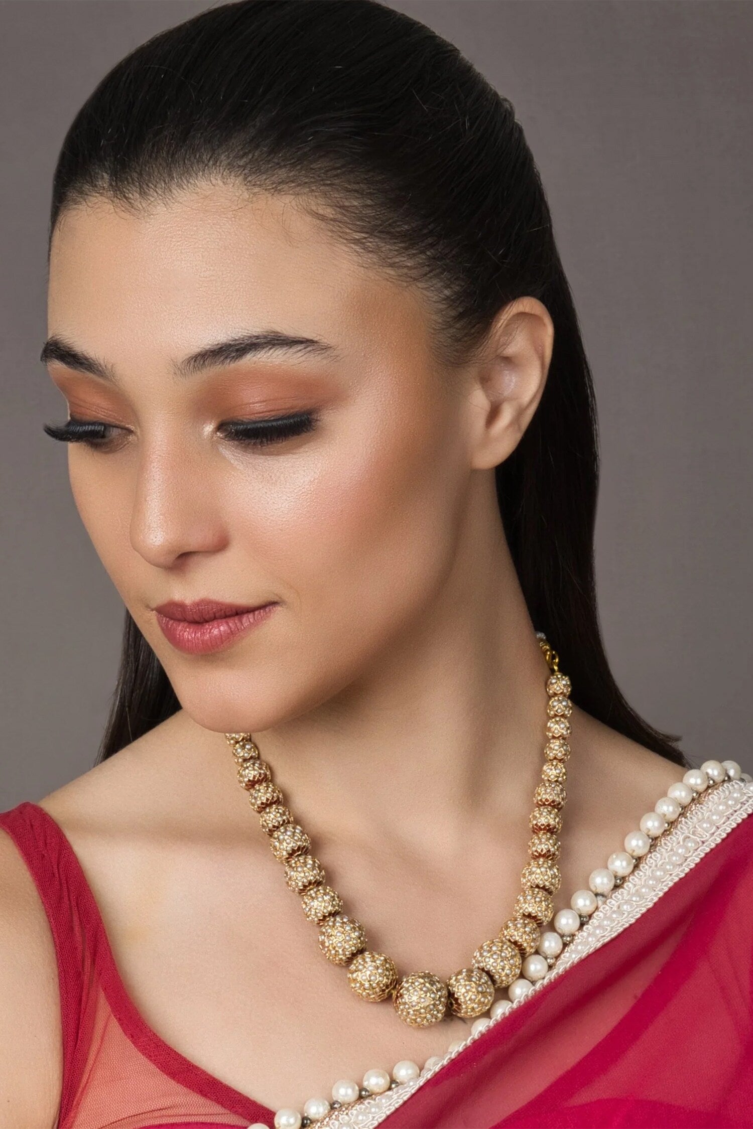 Sona Moti Embellished Necklace 