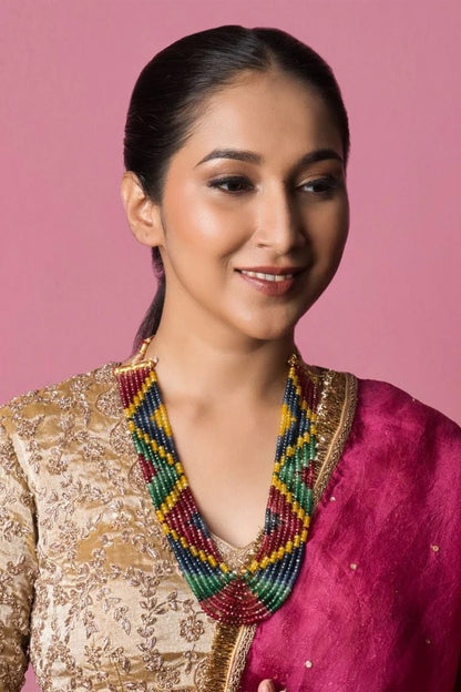 Shalini Bead Embellished Layered Necklace 