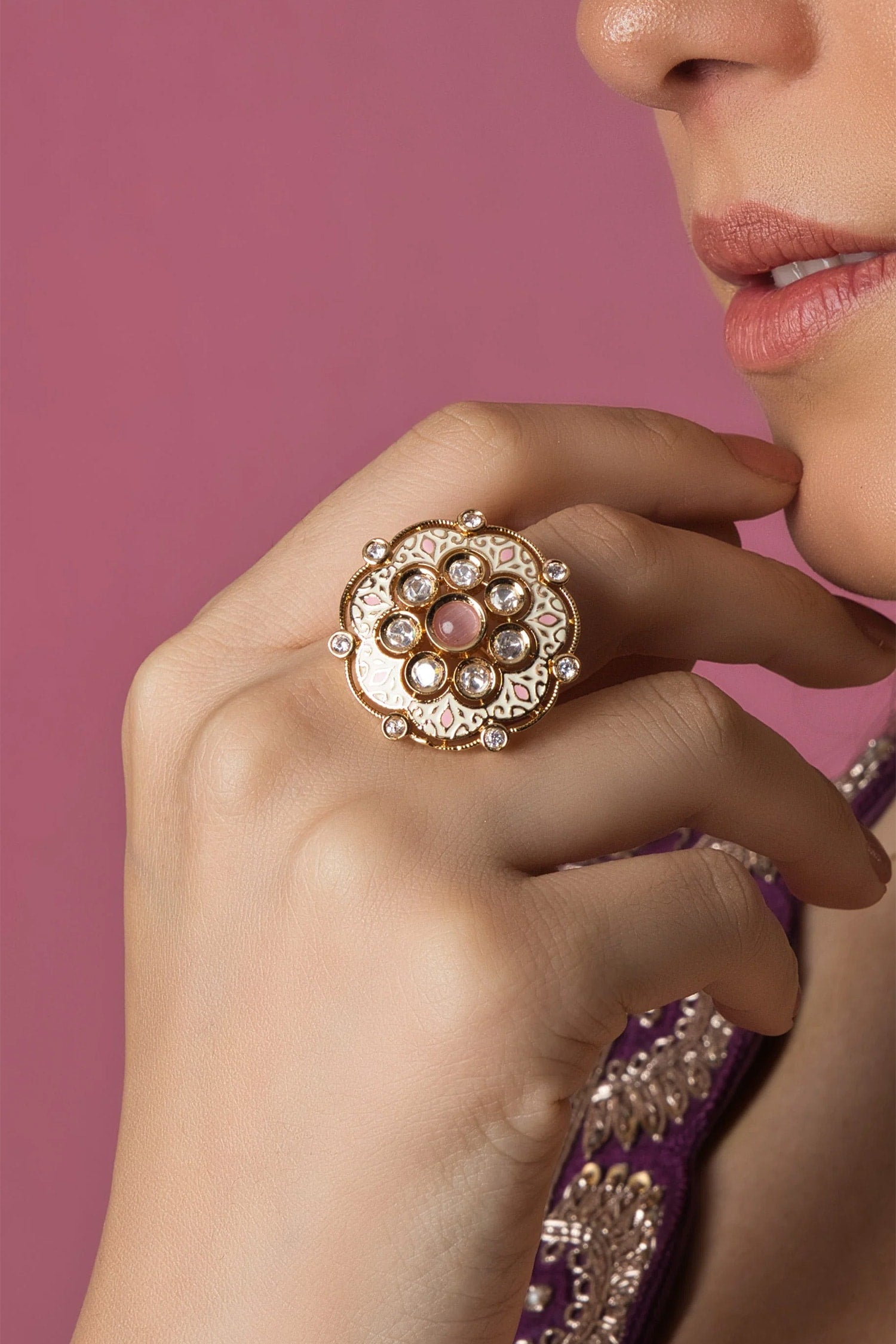 Floral Carved Ring 