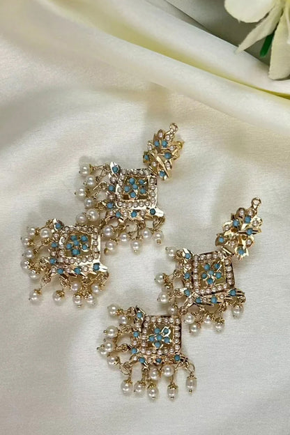 Anya Jadau Diamond Pattern Earrings 