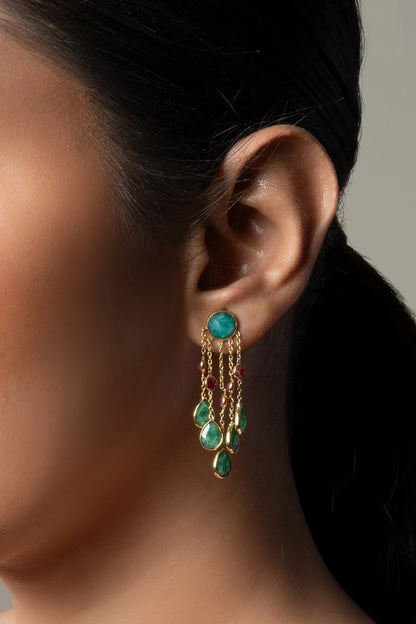 Alizeh Raindrop Amazonite Earrings 