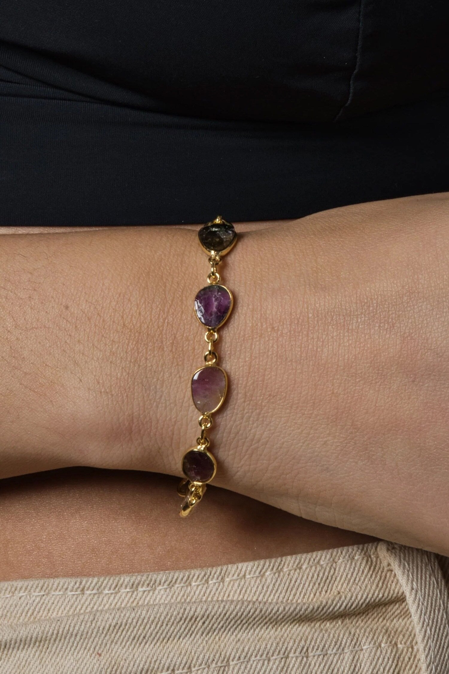 Tourmaline Studded Bracelet 