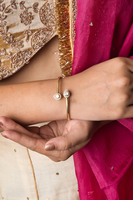 Moissanite Studded Wrap Bracelet 