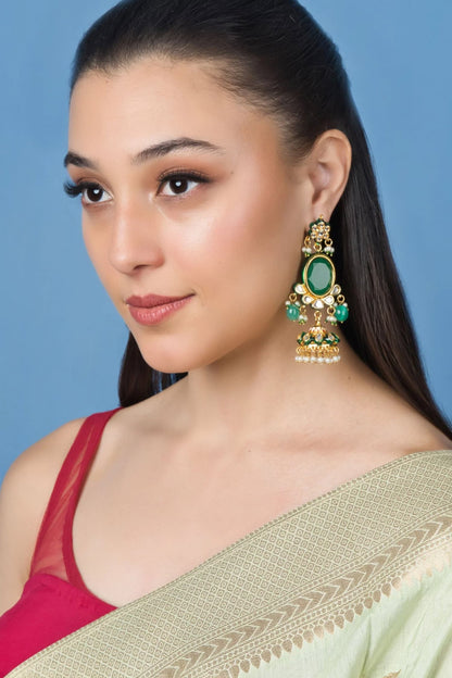 Elegant Kundan Stone Jhumka 