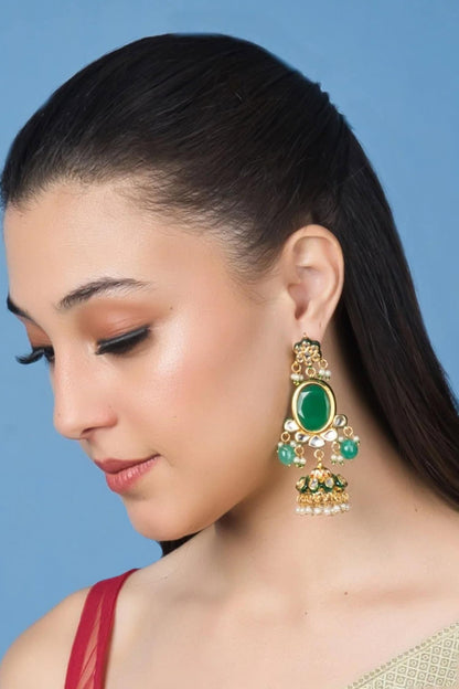 Elegant Kundan Stone Jhumka 