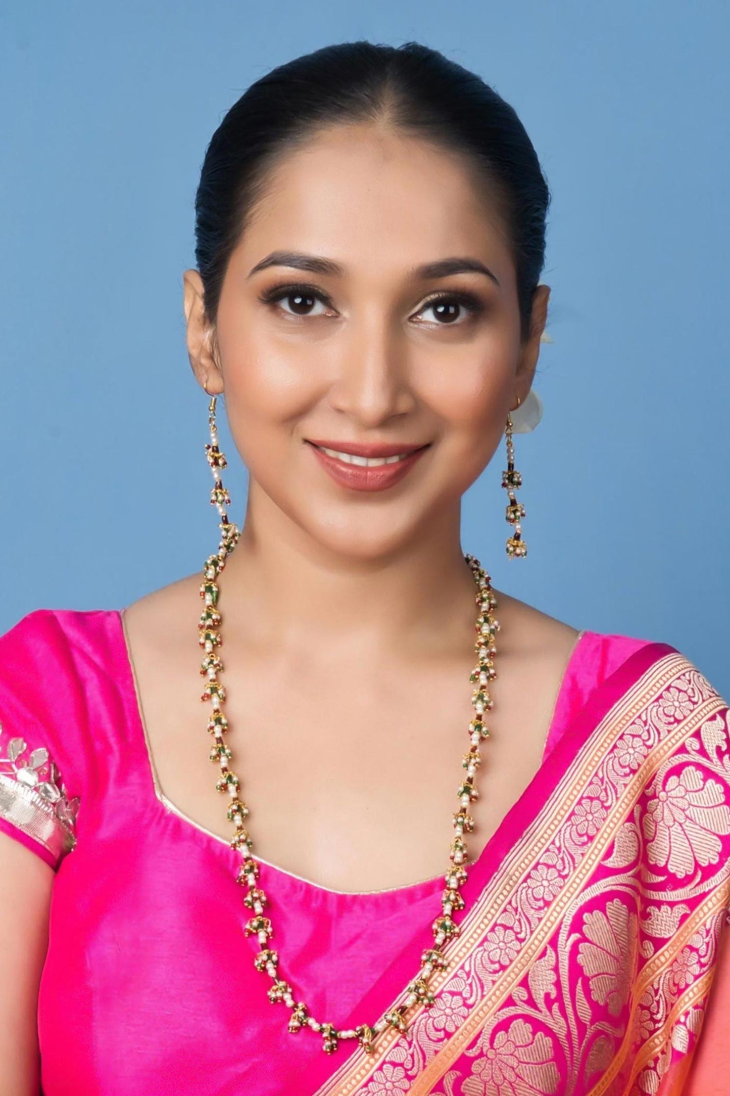 Elegant Pearl Tassel Laung Haar Necklace Set 