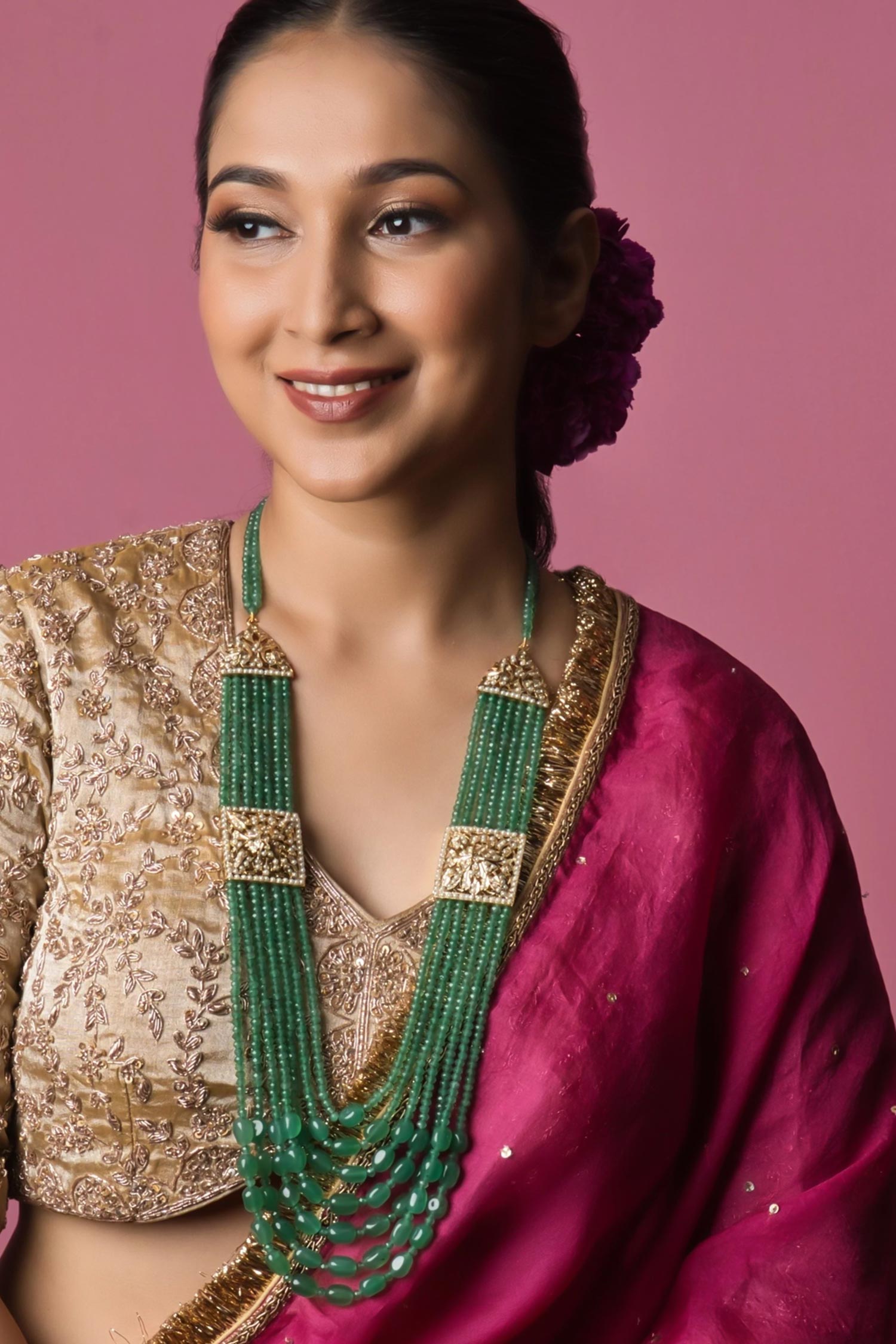 Jadau Bead Multi-Layer Necklace 