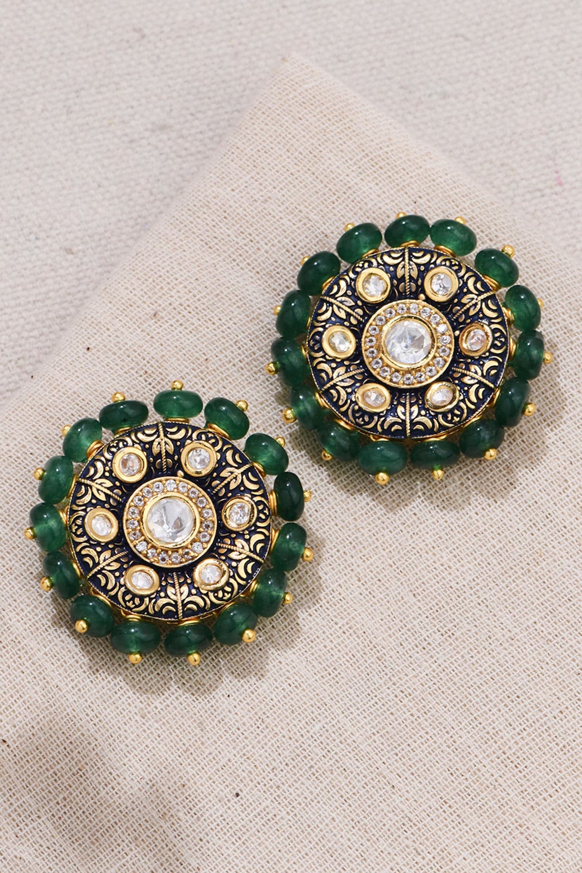 Floral Carved Studs 