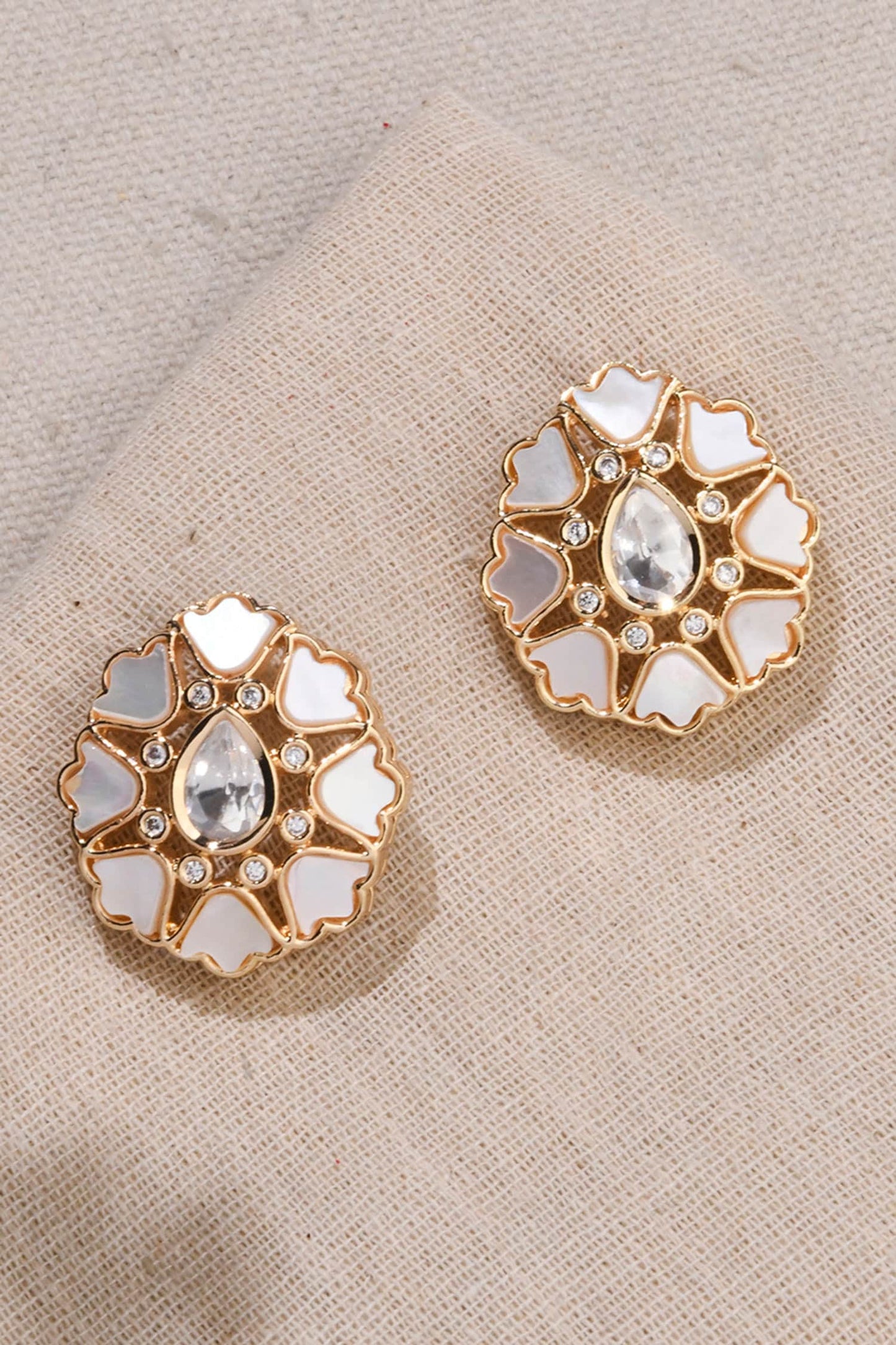 Radiance Floral Embellished Studs 