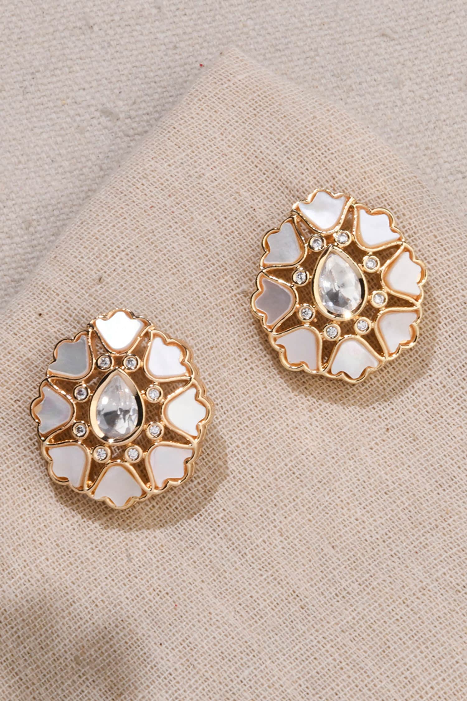 Radiance Floral Embellished Studs 