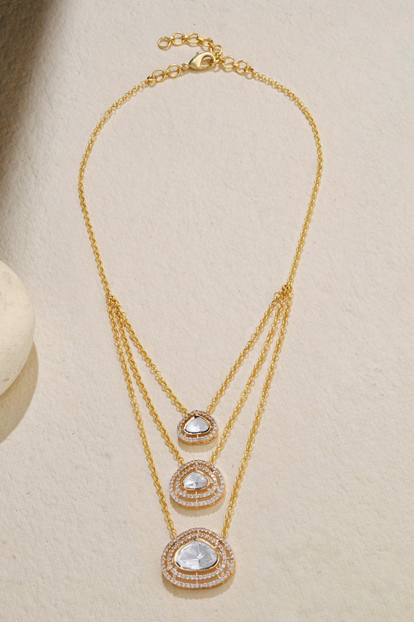 Triple Layered Pendant Necklace 