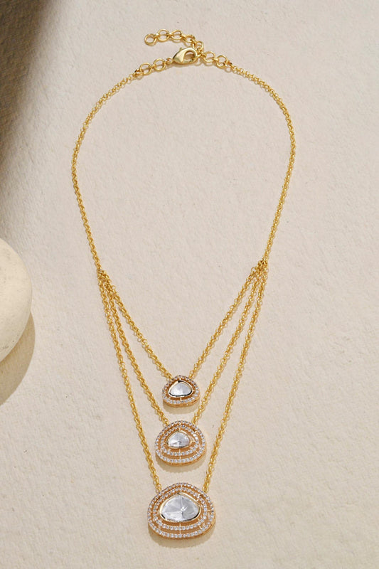Triple Layered Pendant Necklace 