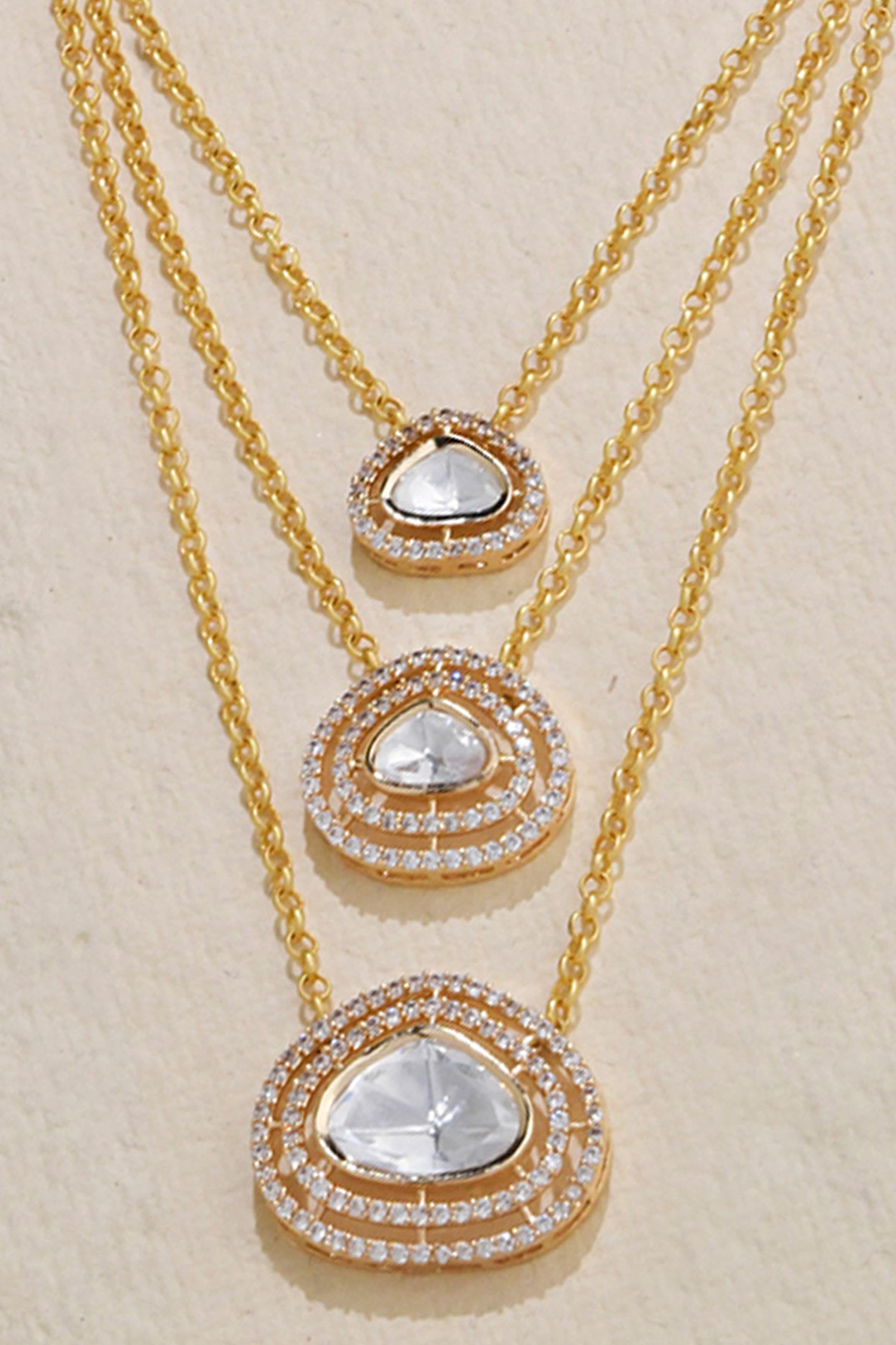 Triple Layered Pendant Necklace 