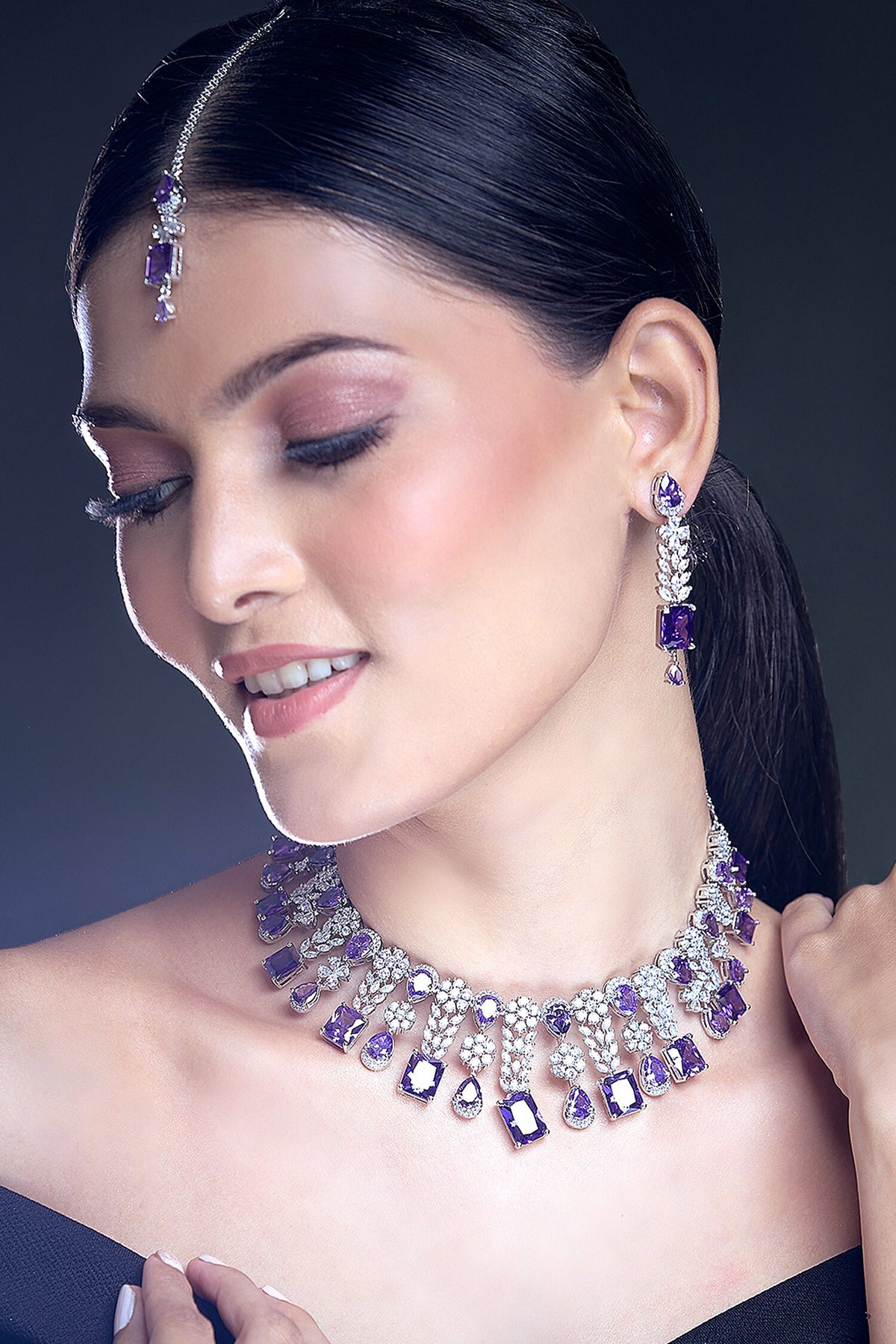 Floret Dangler Embellished Jewellery Set 