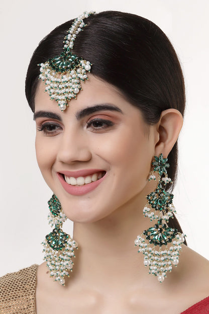 Noor Bloom Crystal Danglers 