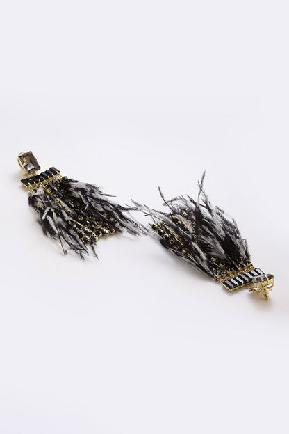 Feather Boho Dangler Earrings 
