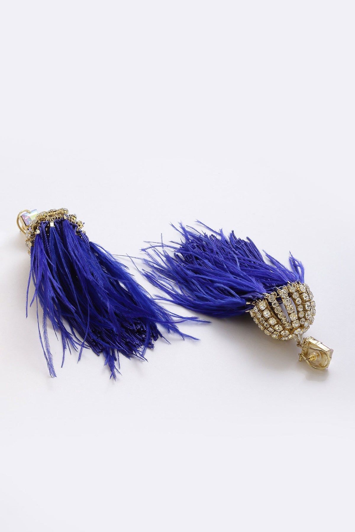 Dome Shaped Feather Danglers 
