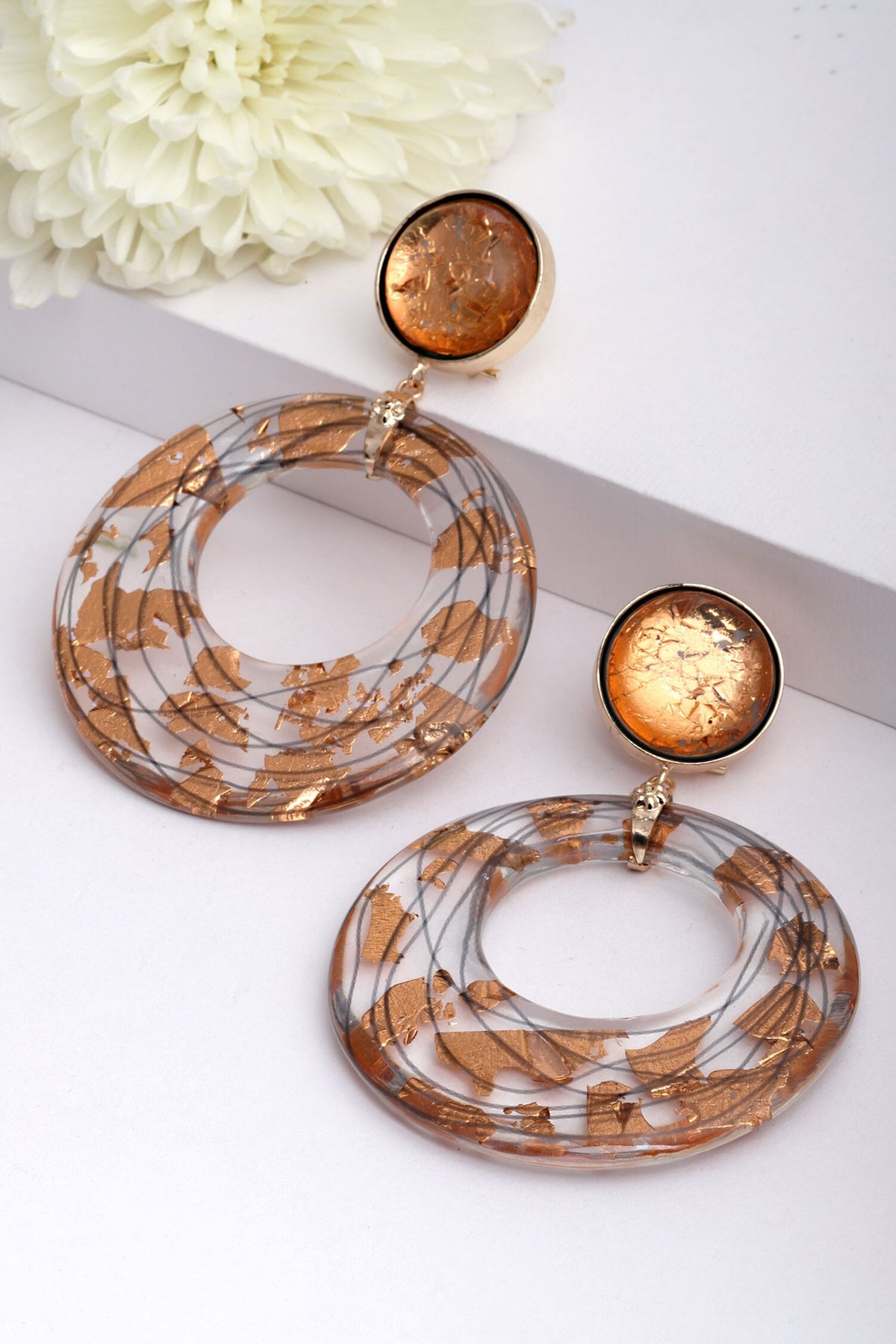 Brienna Resin Hoop Danglers 