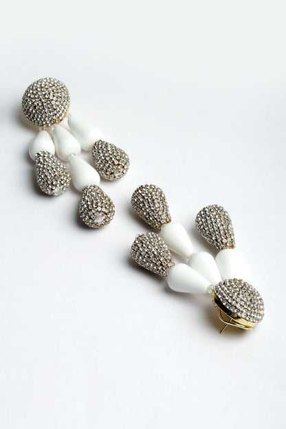 Tahiti Resin Bead & Crystal Embellished Danglers 