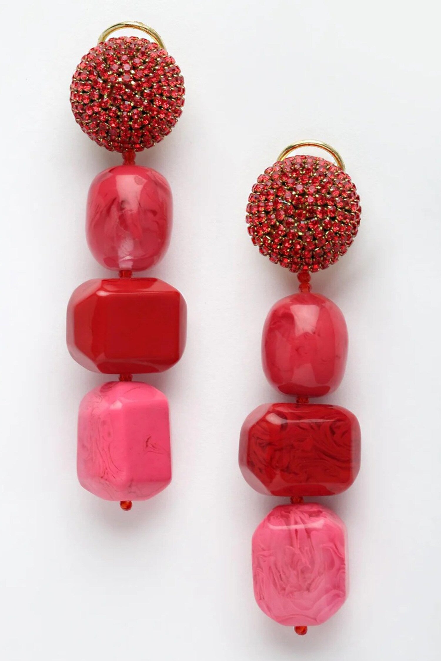 Sahara Quad Resin Drop Embellished Danglers 
