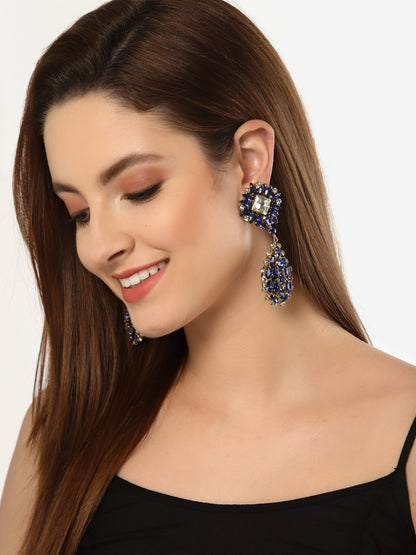 Glinting Bloom Crystal Danglers 