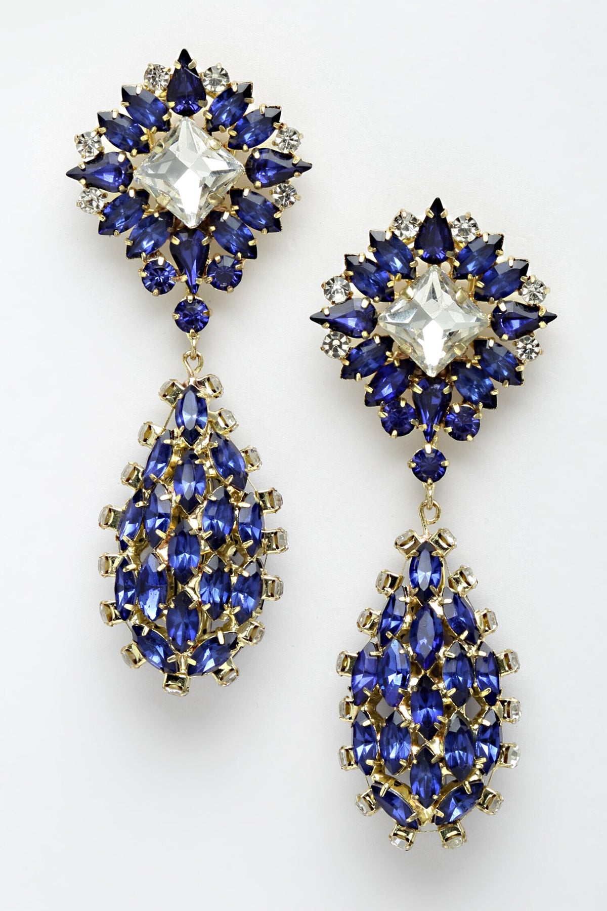 Glinting Bloom Crystal Danglers 