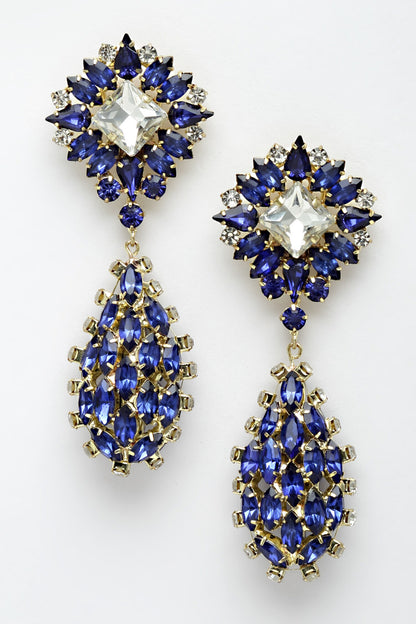 Glinting Bloom Crystal Danglers 