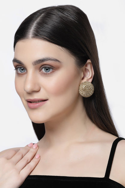 Crystal Embellished Round Studs 