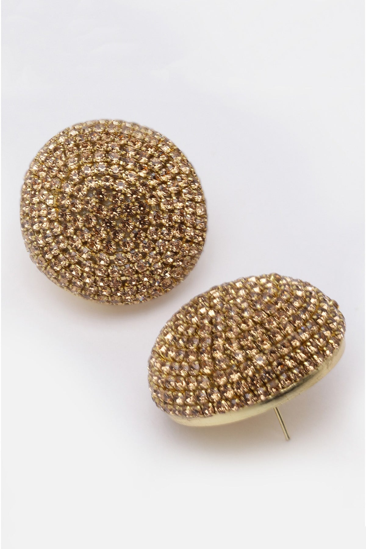 Crystal Embellished Round Studs 