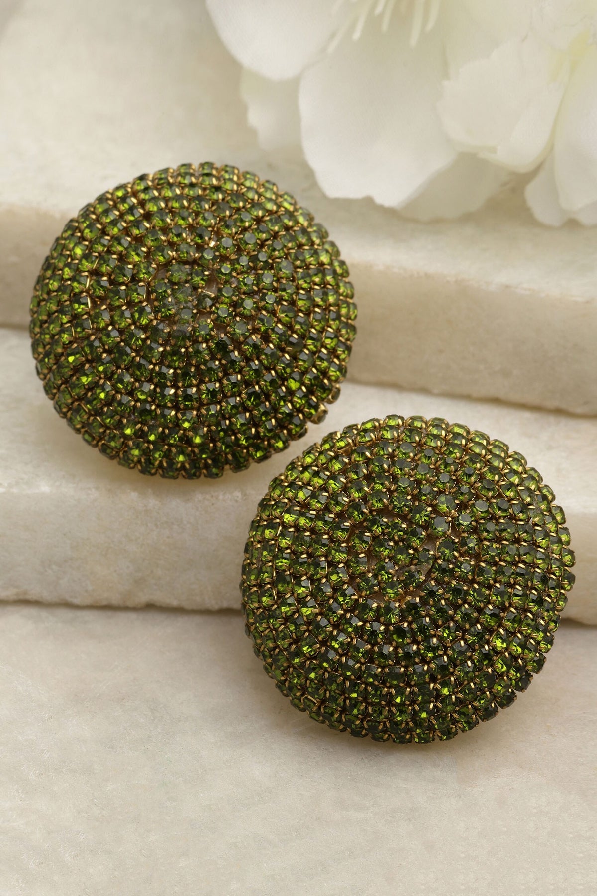 Crystal Embellished Stud Earrings 