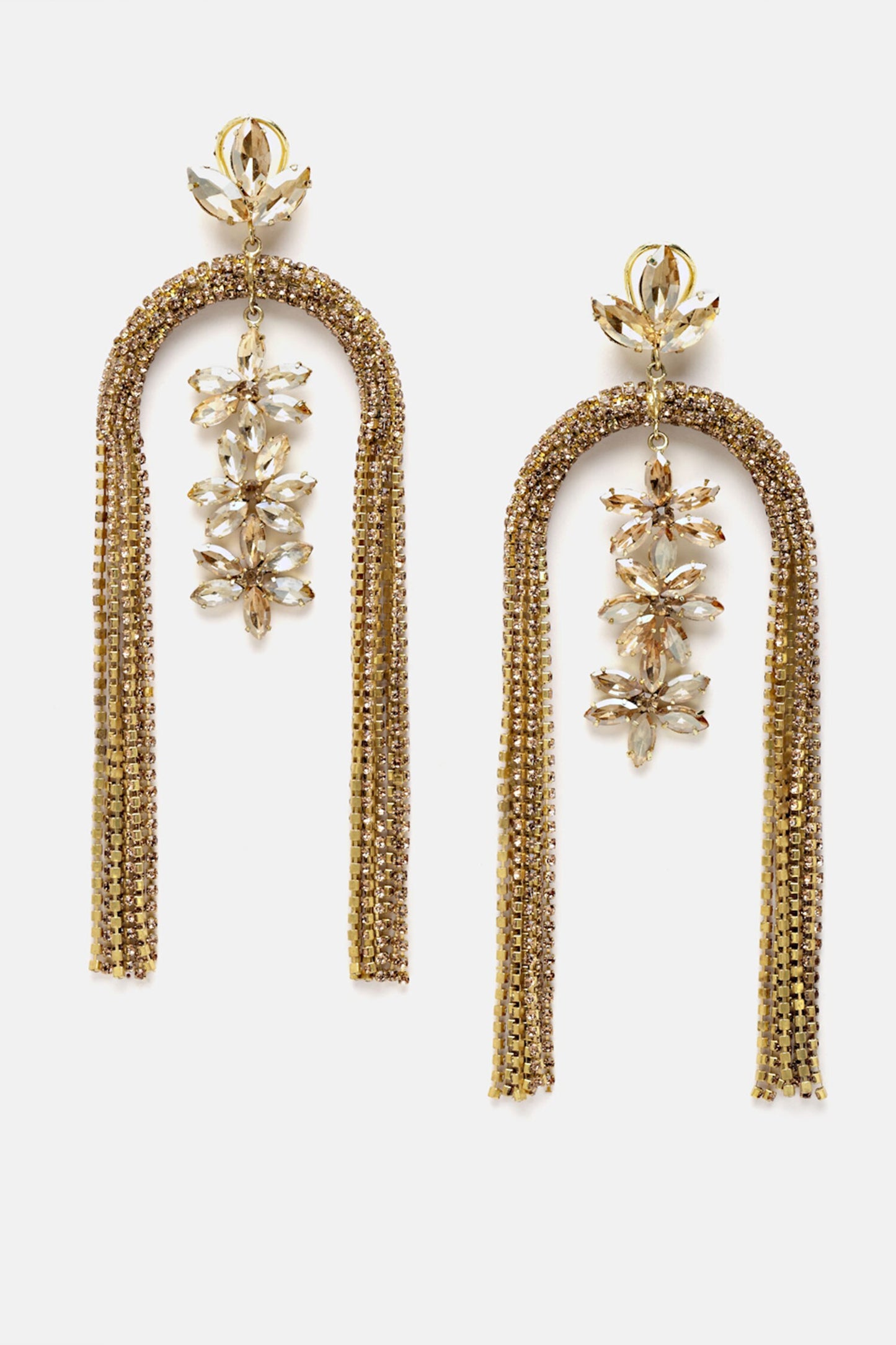 Upside Down U Shaped Dangler Earrings 