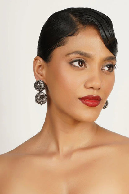 Crystal Embellished Round Studs 