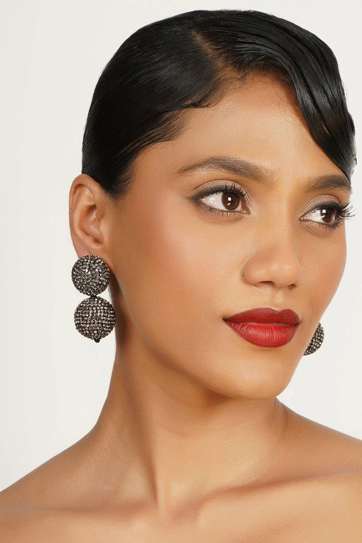 Crystal Embellished Round Studs 