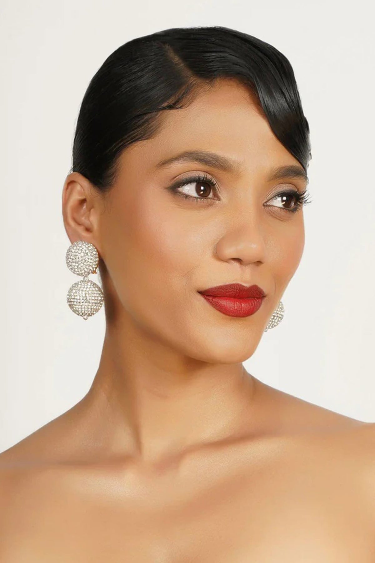 Crystal Embellished Round Studs 