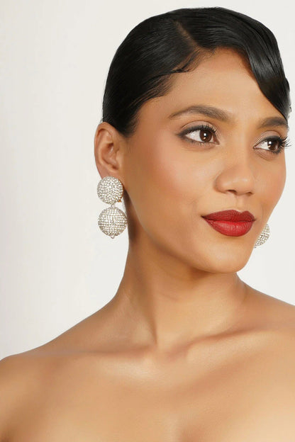 Crystal Embellished Round Studs 
