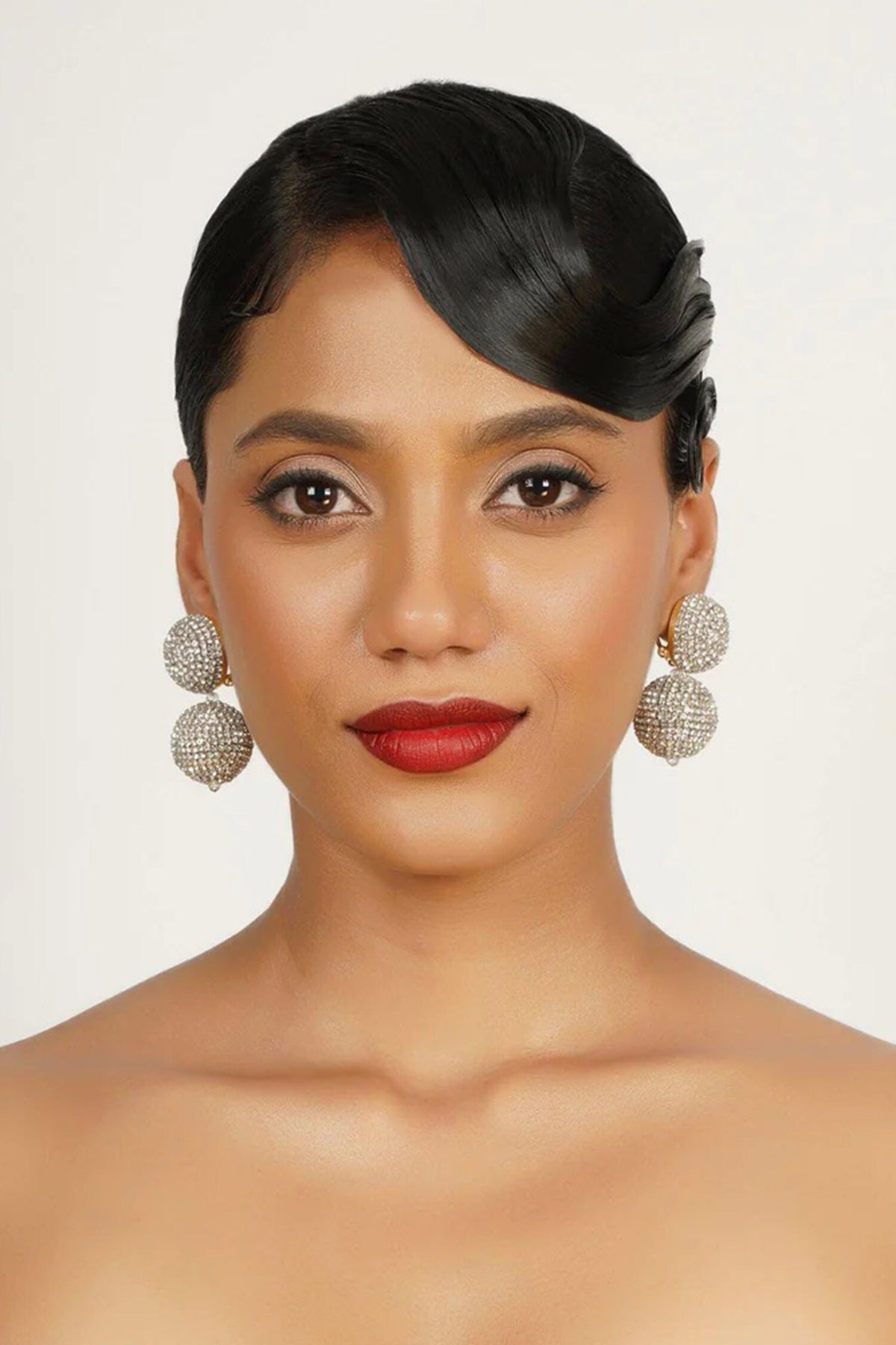 Crystal Embellished Round Studs 