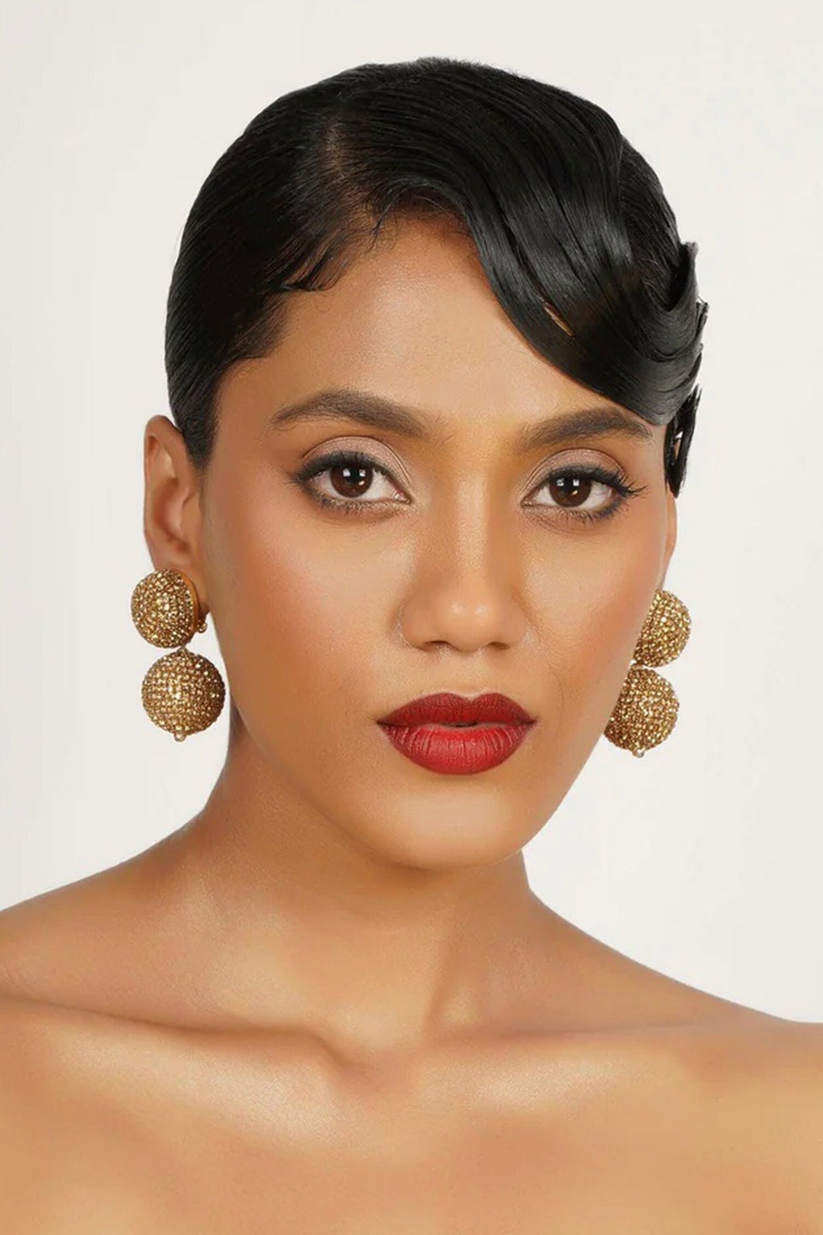 Crystal Embellished Round Studs 