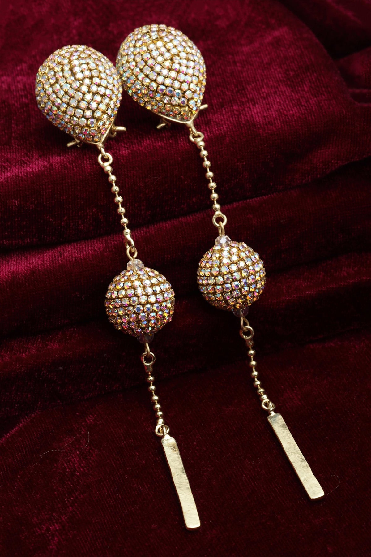 Aurora Borealis Crystal Drop Earrings 