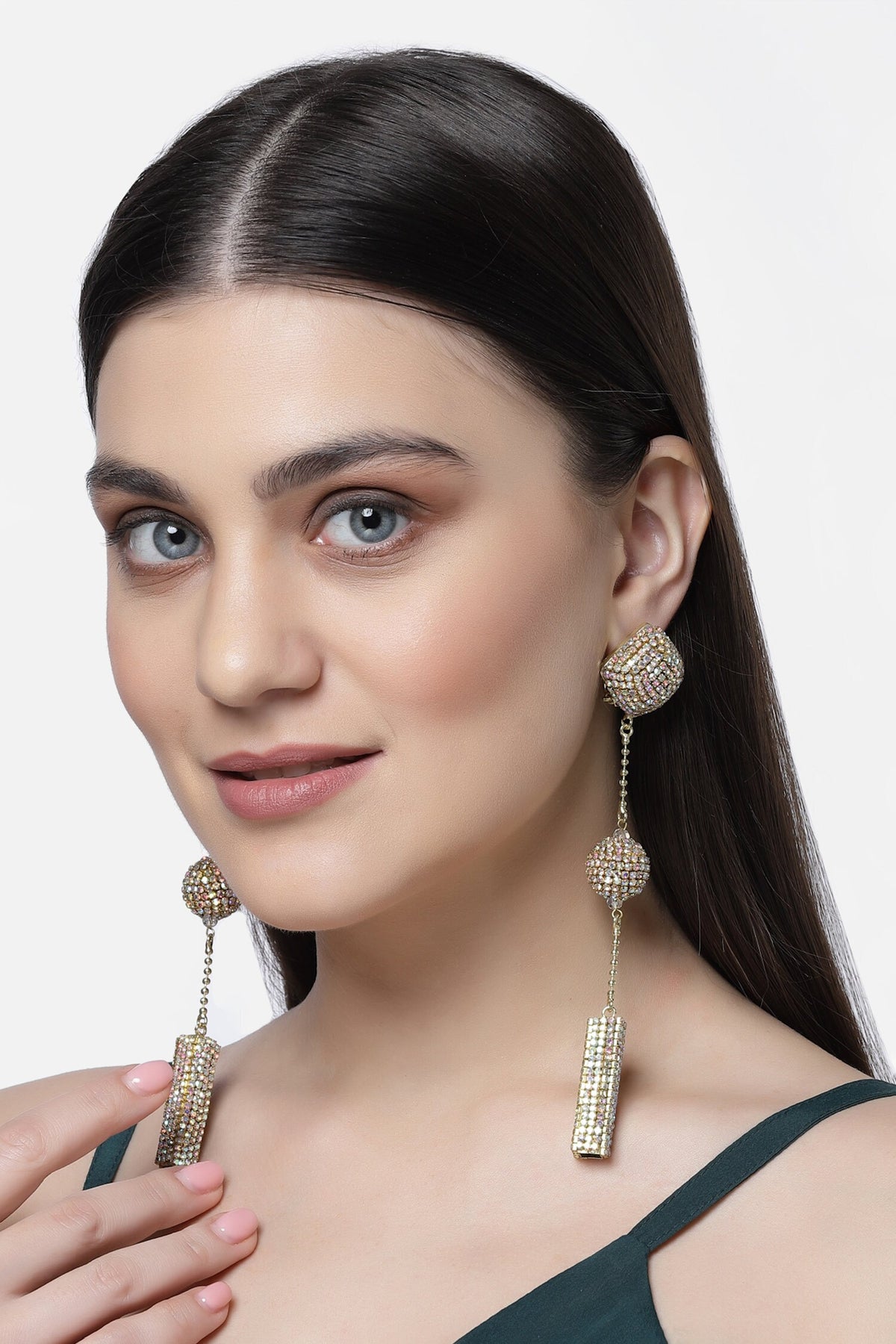 Ball Stationed Dangler Earrings 