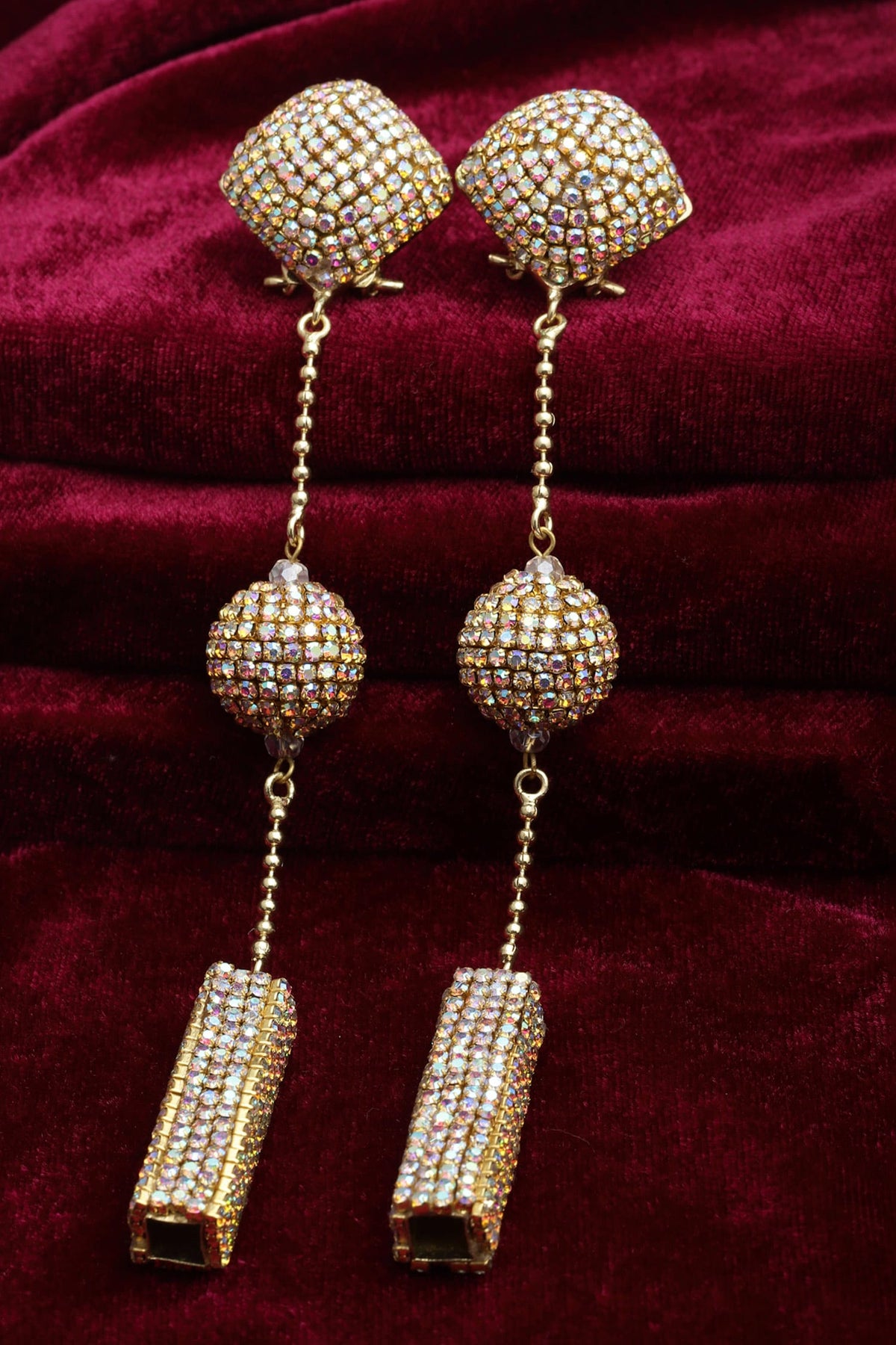 Ball Stationed Dangler Earrings 