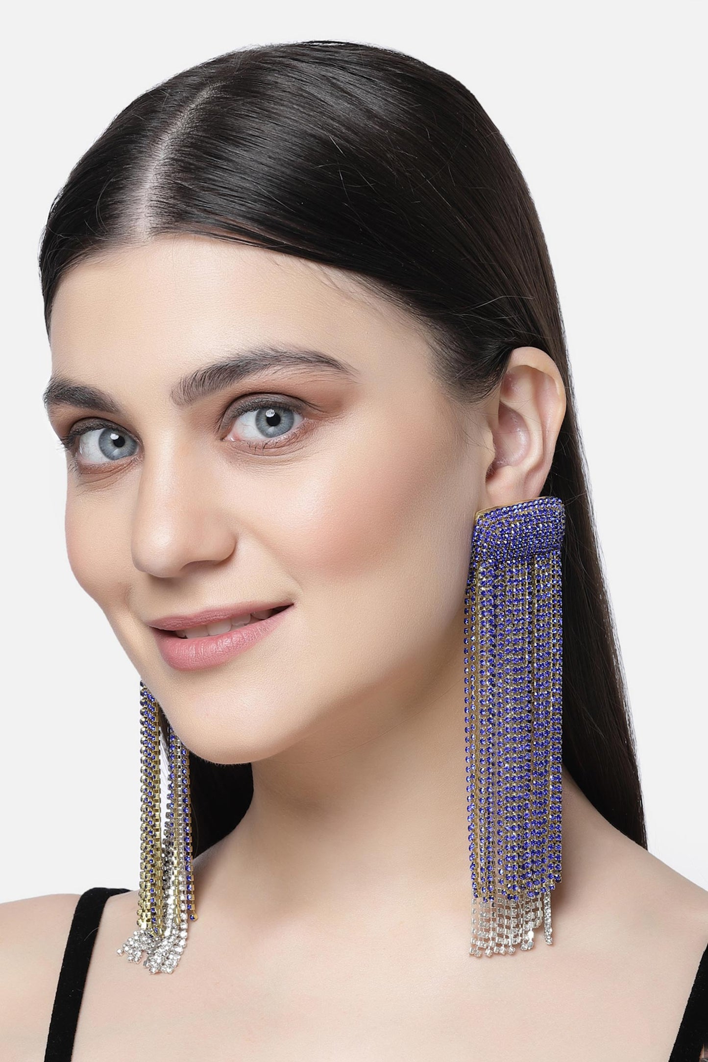 Crystal Embellished Cascading Earrings 