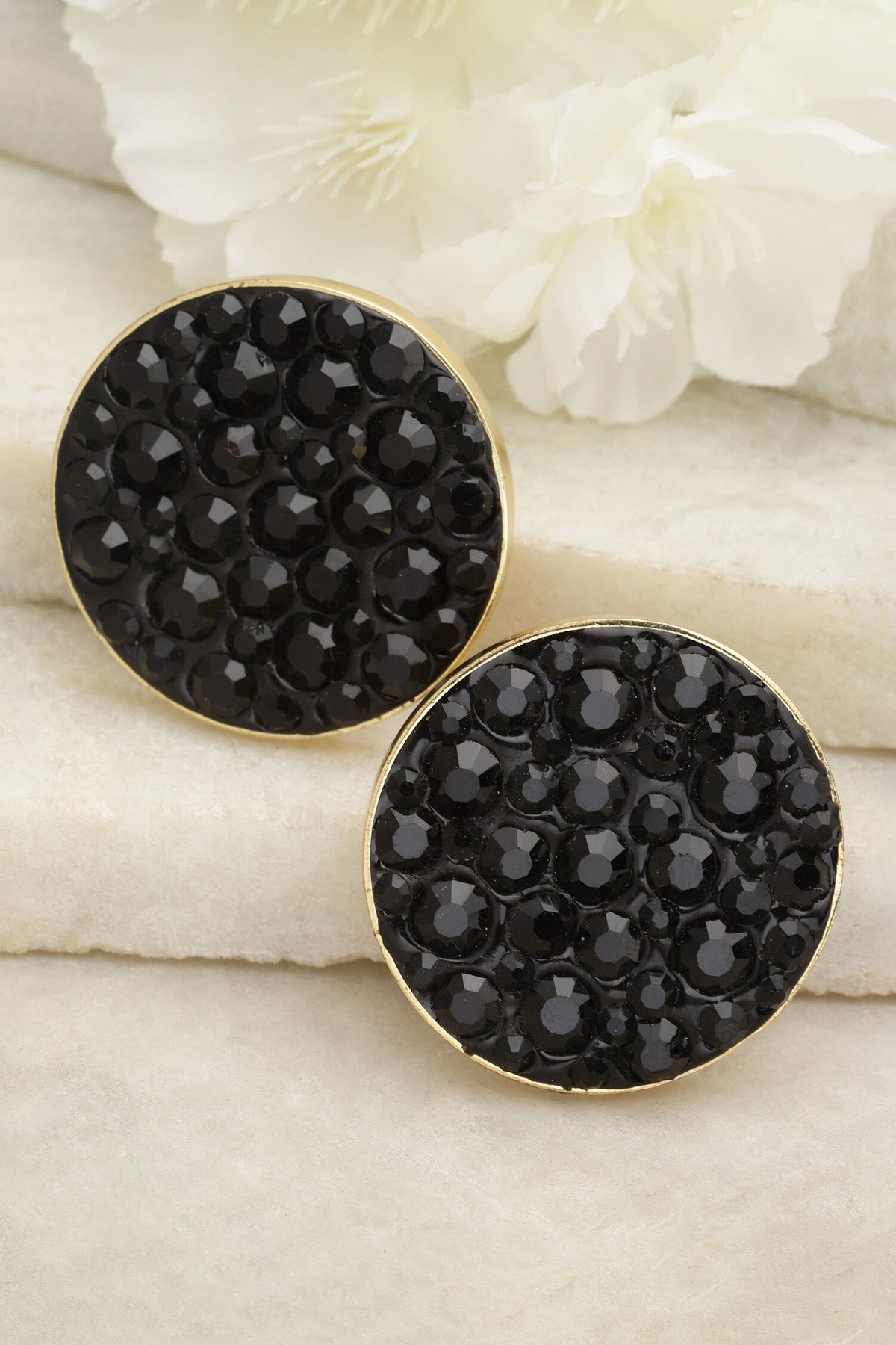 Crystal Embellished Round Studs 