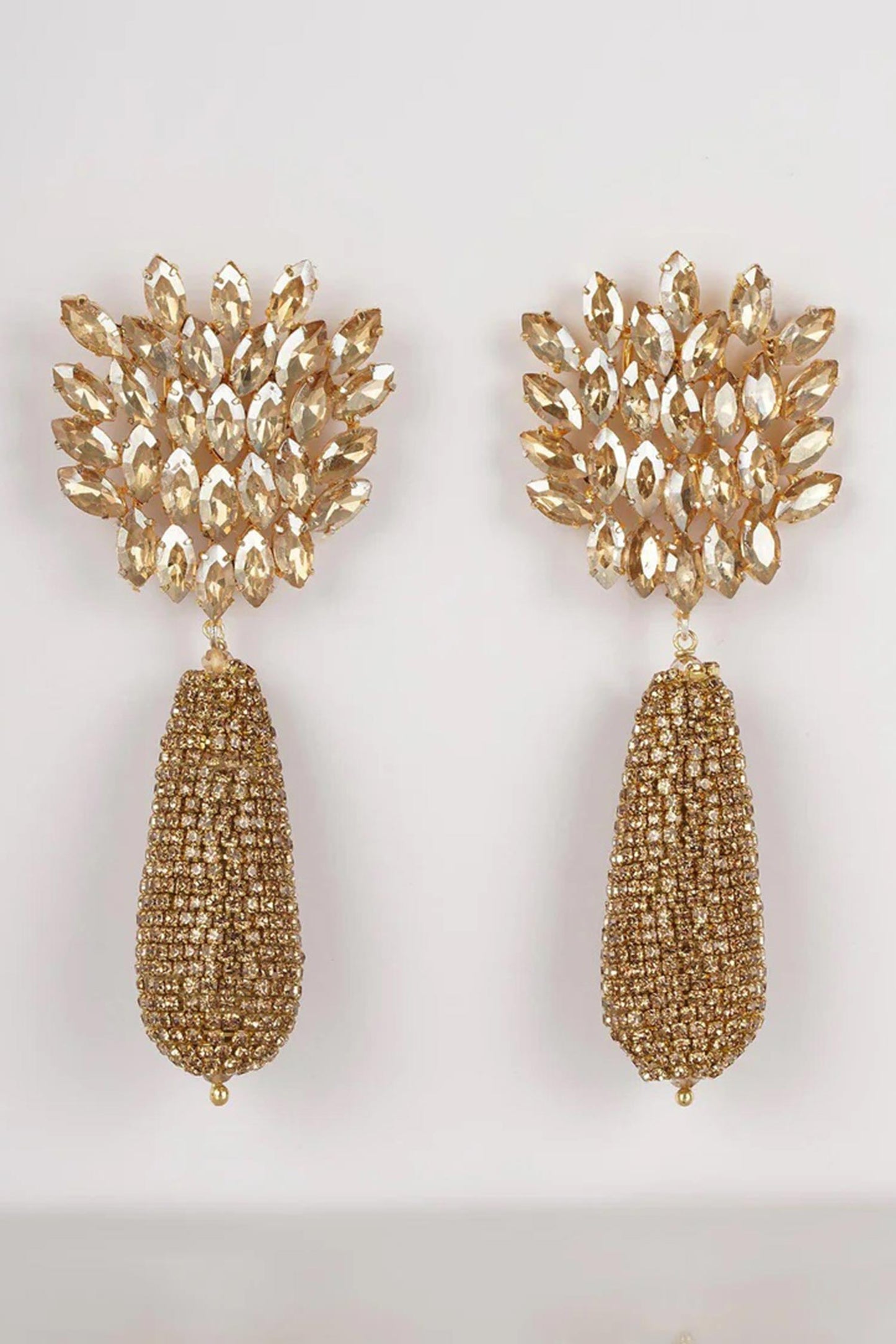 Blossom Crystal Embellished Danglers 